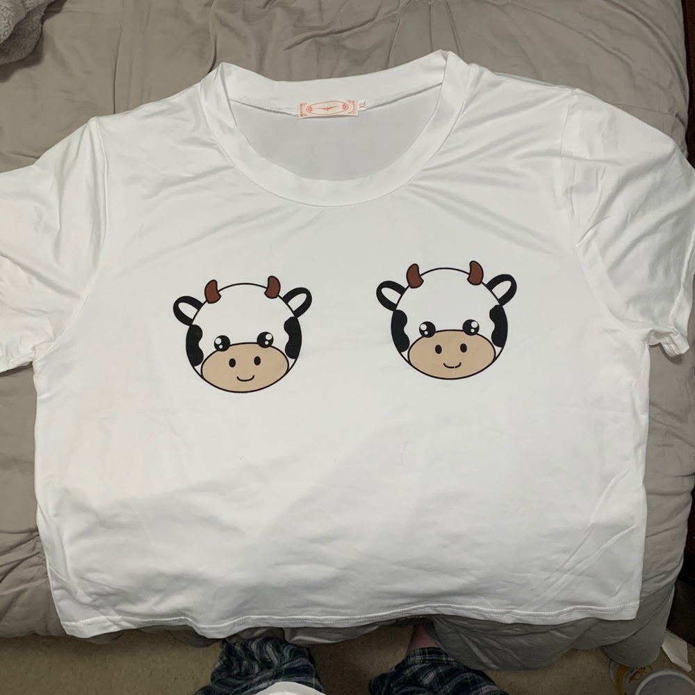 Funny Cow Crop Shirt